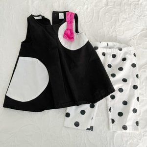 Reposhing First Impressions Black White Polka Dot Outfit 18M, but  runs small